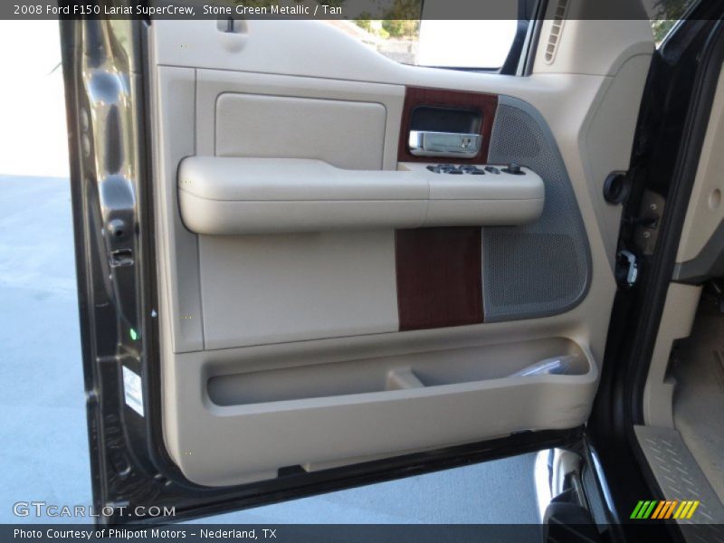 Stone Green Metallic / Tan 2008 Ford F150 Lariat SuperCrew