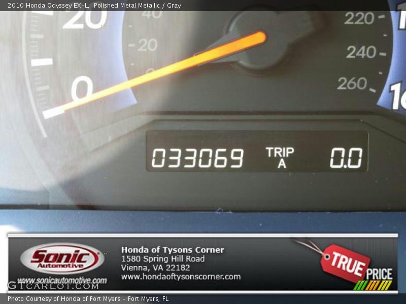Polished Metal Metallic / Gray 2010 Honda Odyssey EX-L