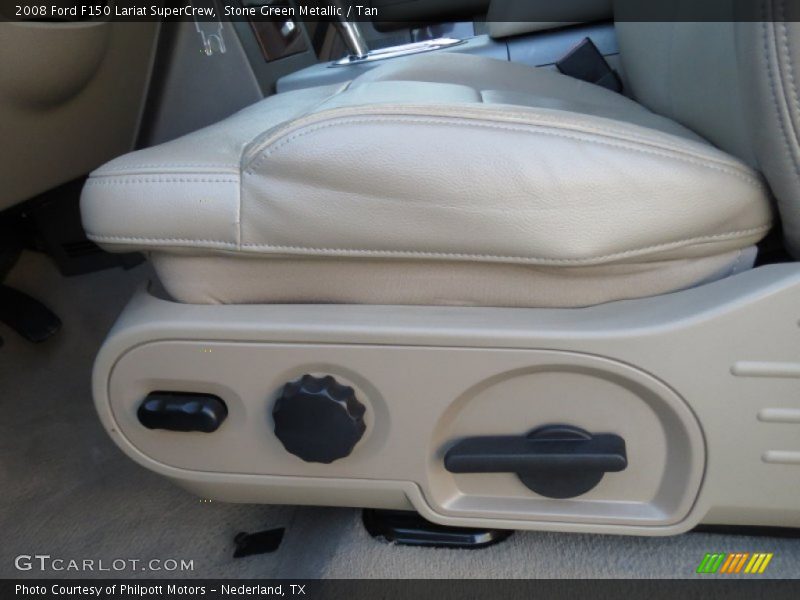 Stone Green Metallic / Tan 2008 Ford F150 Lariat SuperCrew