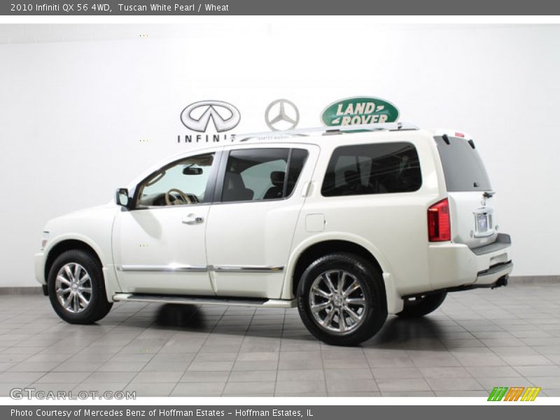 Tuscan White Pearl / Wheat 2010 Infiniti QX 56 4WD