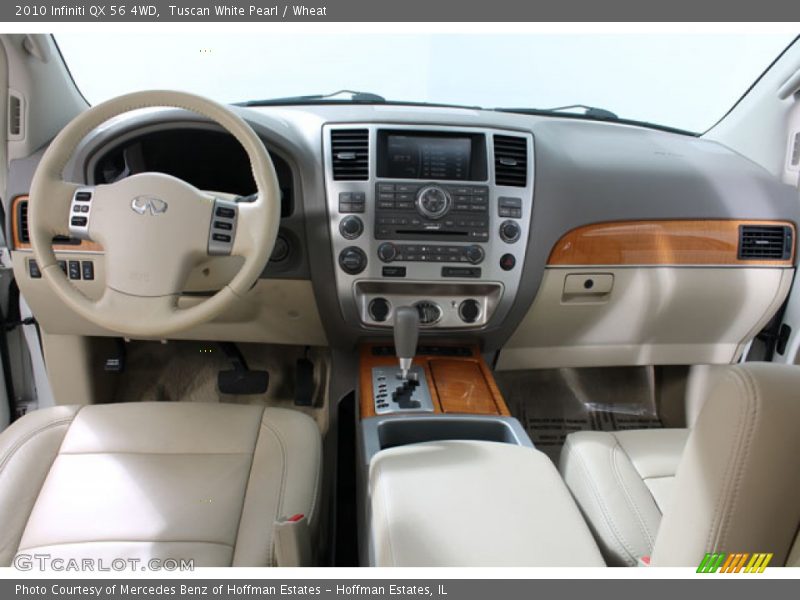 Tuscan White Pearl / Wheat 2010 Infiniti QX 56 4WD