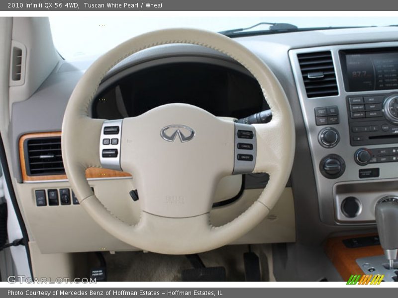 Tuscan White Pearl / Wheat 2010 Infiniti QX 56 4WD