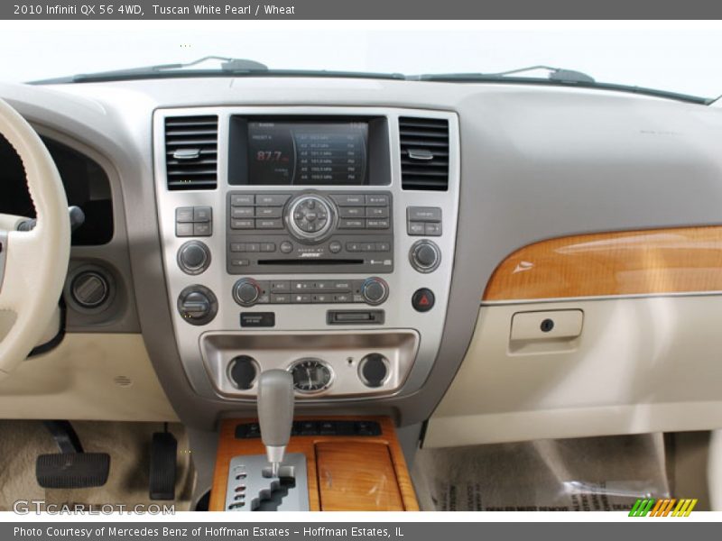 Tuscan White Pearl / Wheat 2010 Infiniti QX 56 4WD