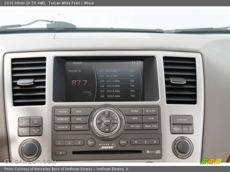 Tuscan White Pearl / Wheat 2010 Infiniti QX 56 4WD