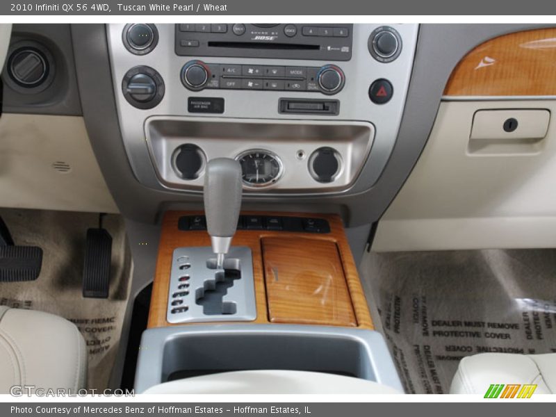 Tuscan White Pearl / Wheat 2010 Infiniti QX 56 4WD