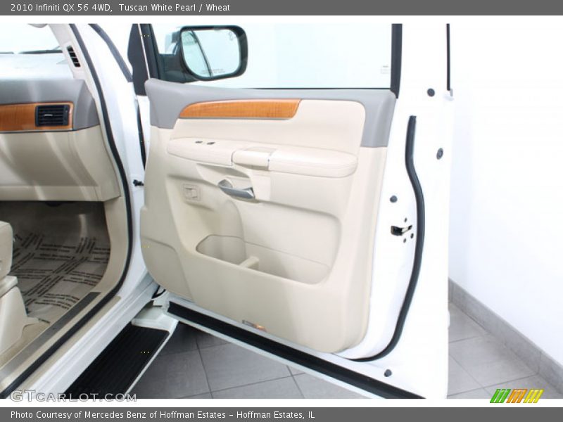 Tuscan White Pearl / Wheat 2010 Infiniti QX 56 4WD