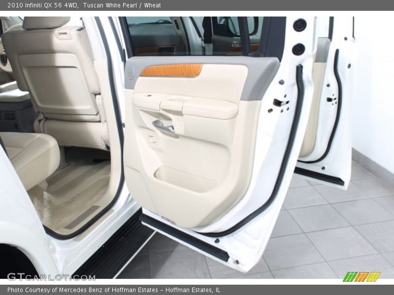 Tuscan White Pearl / Wheat 2010 Infiniti QX 56 4WD