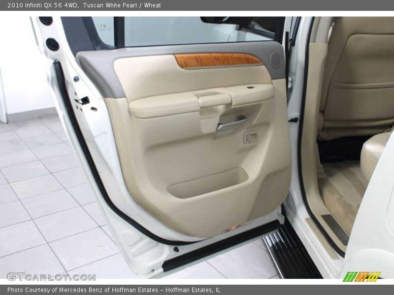 Tuscan White Pearl / Wheat 2010 Infiniti QX 56 4WD