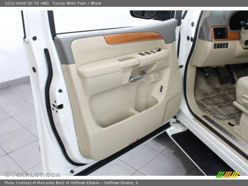 Tuscan White Pearl / Wheat 2010 Infiniti QX 56 4WD