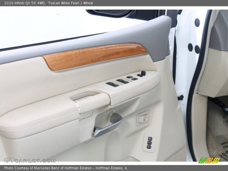 Tuscan White Pearl / Wheat 2010 Infiniti QX 56 4WD