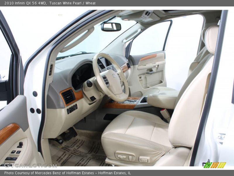 Tuscan White Pearl / Wheat 2010 Infiniti QX 56 4WD