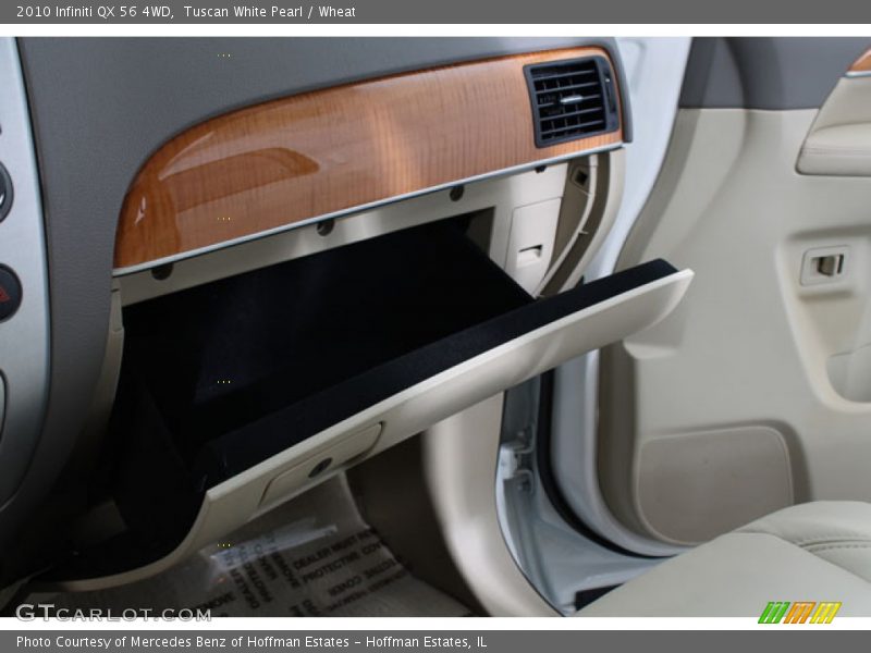 Tuscan White Pearl / Wheat 2010 Infiniti QX 56 4WD