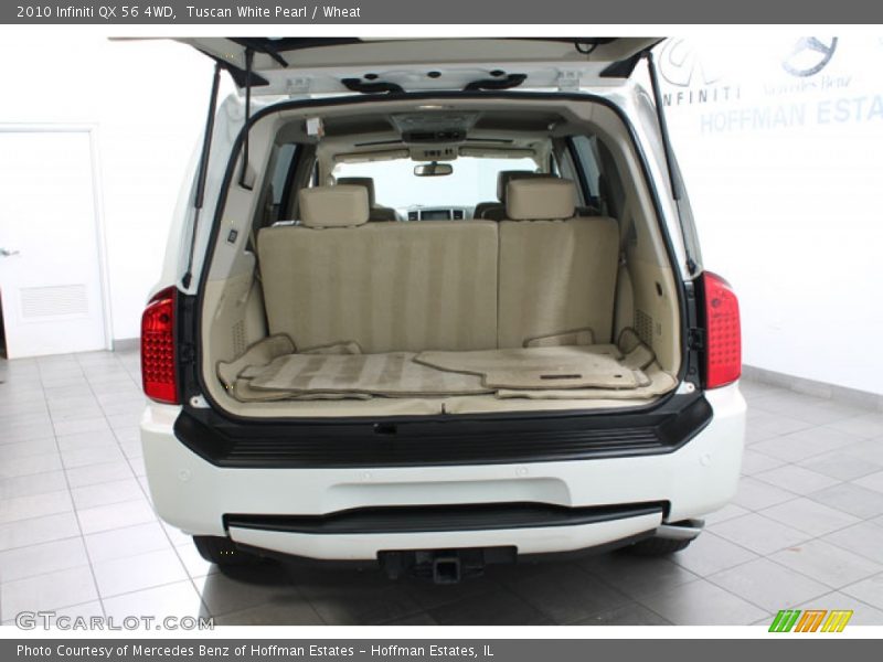 Tuscan White Pearl / Wheat 2010 Infiniti QX 56 4WD