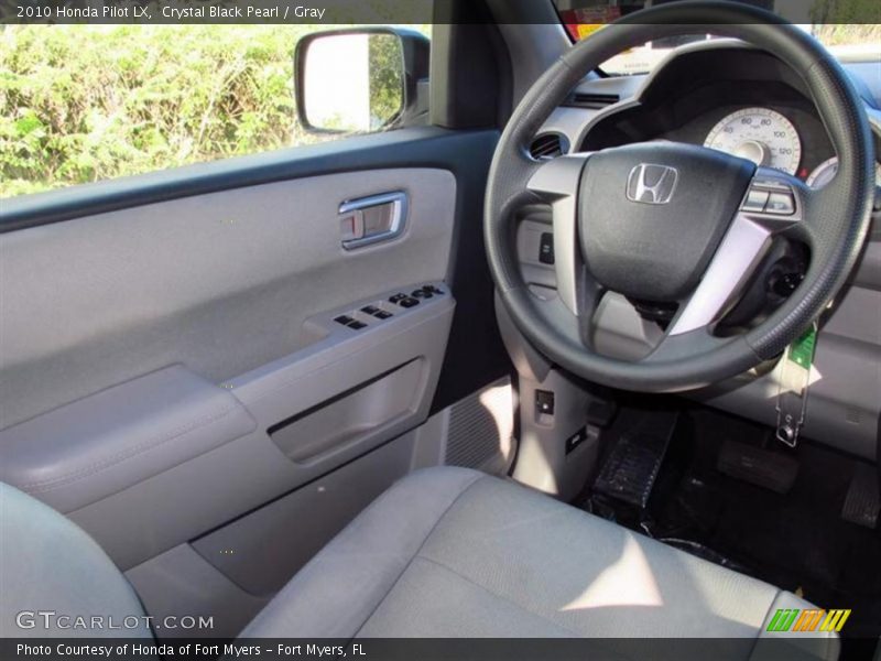 Crystal Black Pearl / Gray 2010 Honda Pilot LX