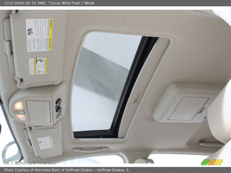 Tuscan White Pearl / Wheat 2010 Infiniti QX 56 4WD