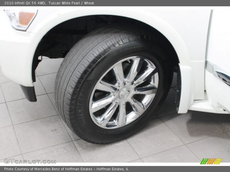 Tuscan White Pearl / Wheat 2010 Infiniti QX 56 4WD