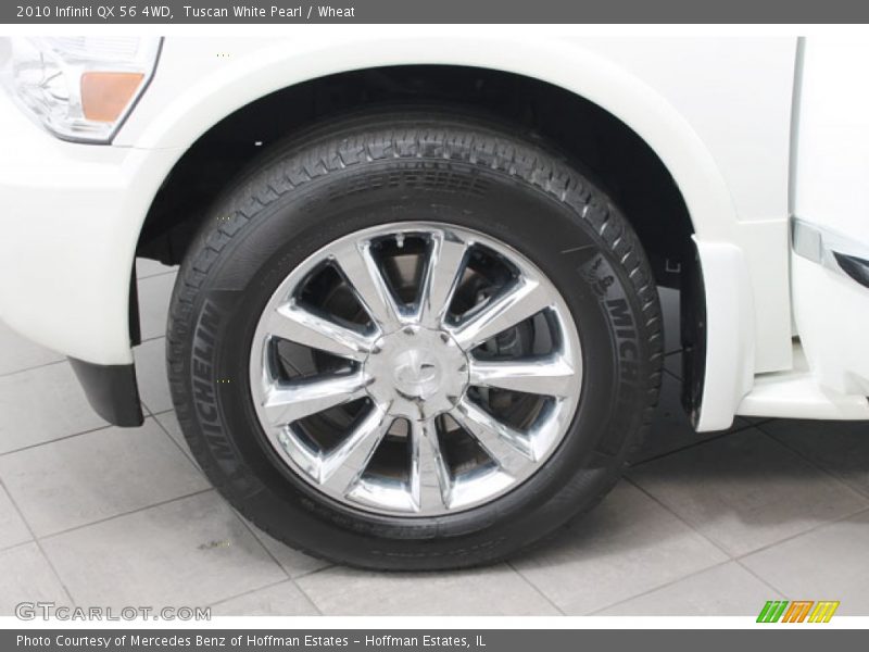 Tuscan White Pearl / Wheat 2010 Infiniti QX 56 4WD