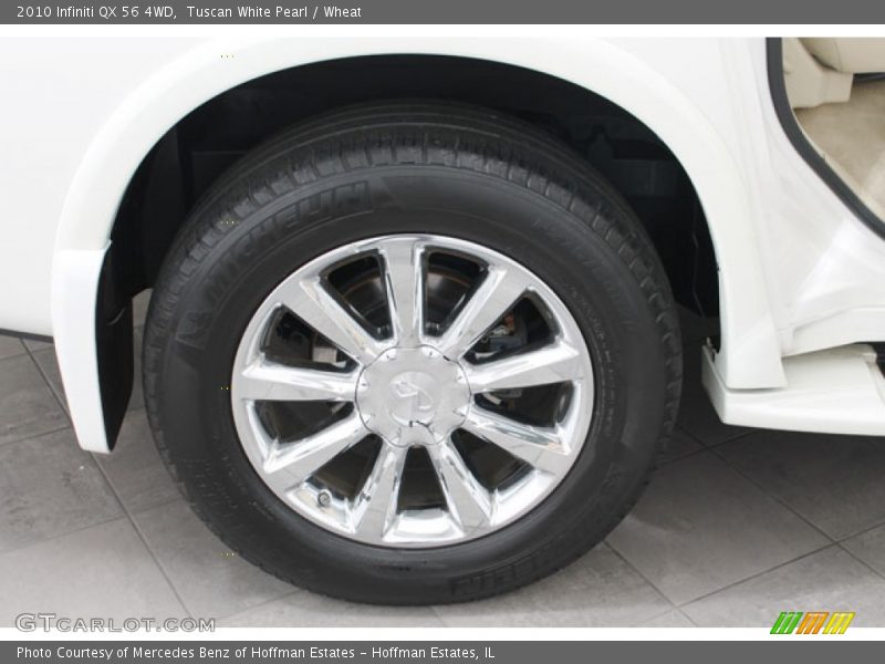 Tuscan White Pearl / Wheat 2010 Infiniti QX 56 4WD
