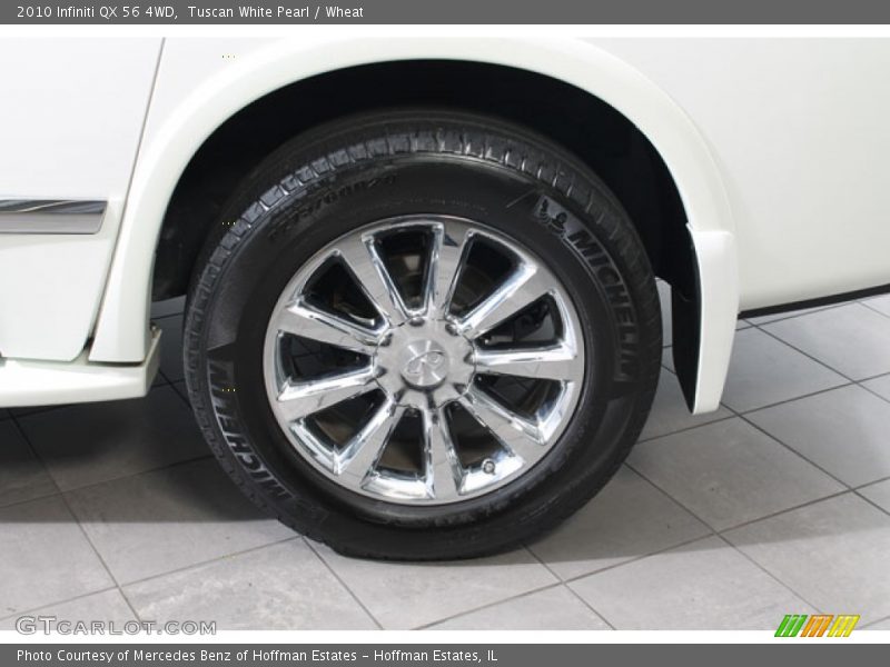 Tuscan White Pearl / Wheat 2010 Infiniti QX 56 4WD