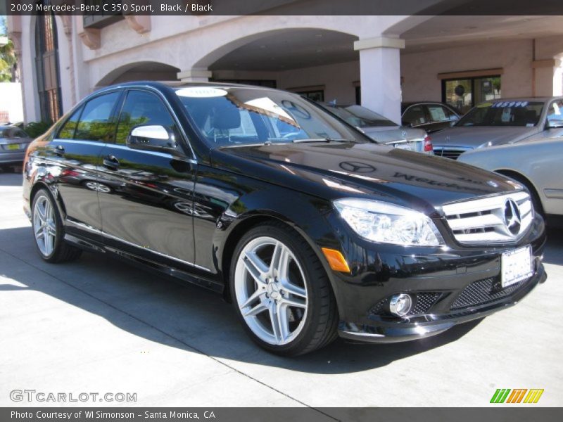 Black / Black 2009 Mercedes-Benz C 350 Sport