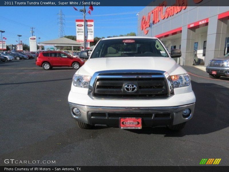 Super White / Sand Beige 2011 Toyota Tundra CrewMax