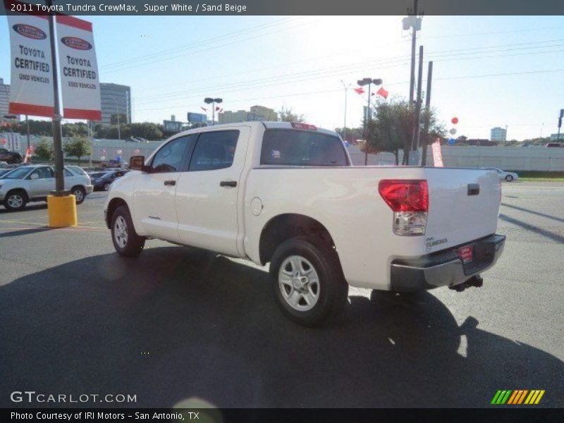 Super White / Sand Beige 2011 Toyota Tundra CrewMax