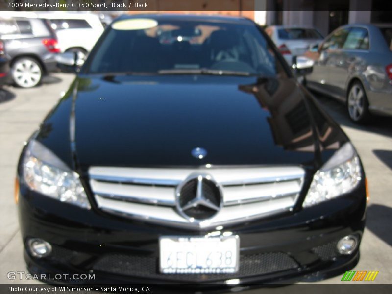 Black / Black 2009 Mercedes-Benz C 350 Sport