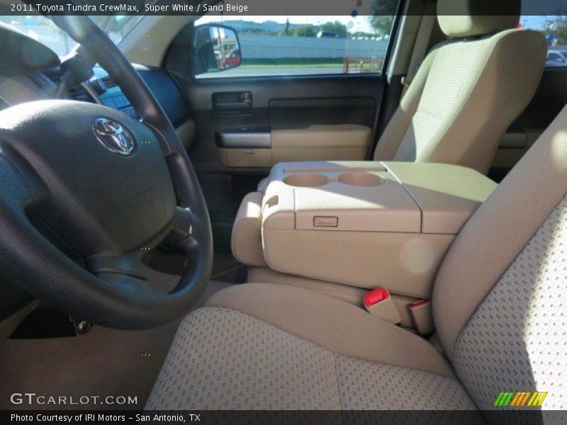 Super White / Sand Beige 2011 Toyota Tundra CrewMax