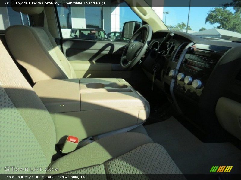 Super White / Sand Beige 2011 Toyota Tundra CrewMax