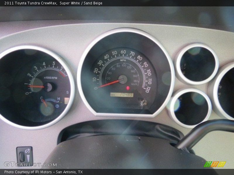 Super White / Sand Beige 2011 Toyota Tundra CrewMax