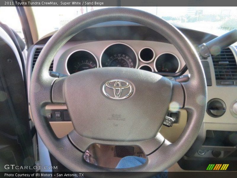 Super White / Sand Beige 2011 Toyota Tundra CrewMax