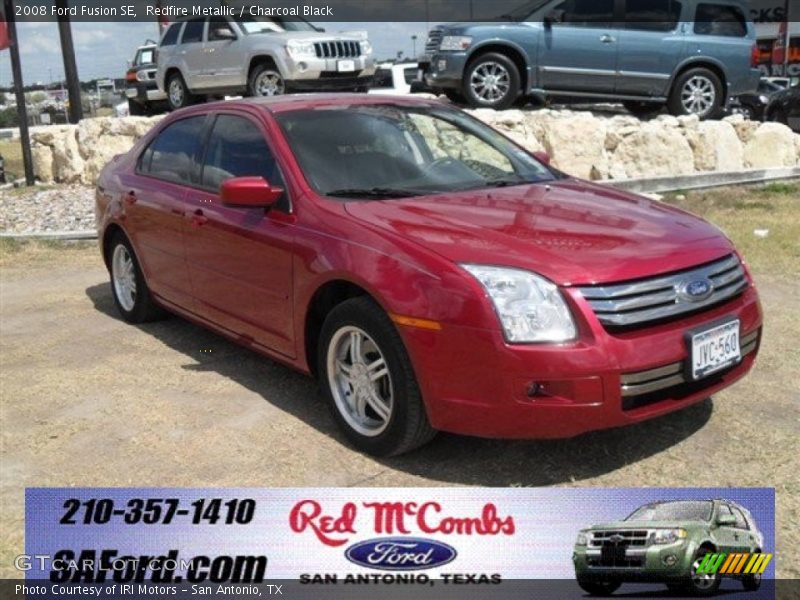 Redfire Metallic / Charcoal Black 2008 Ford Fusion SE