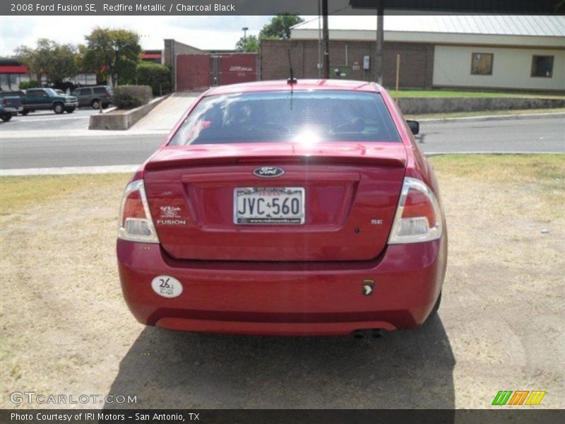 Redfire Metallic / Charcoal Black 2008 Ford Fusion SE