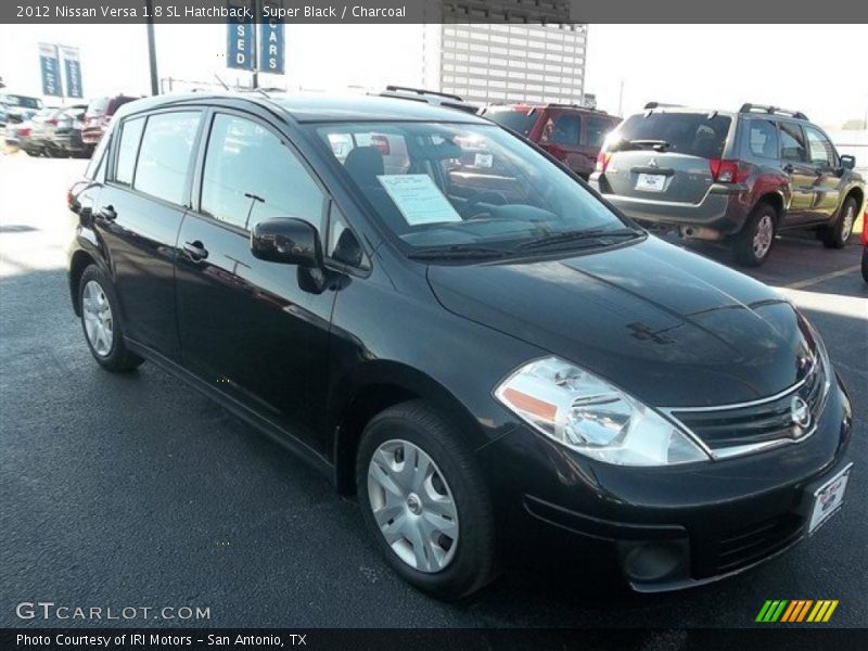 Super Black / Charcoal 2012 Nissan Versa 1.8 SL Hatchback