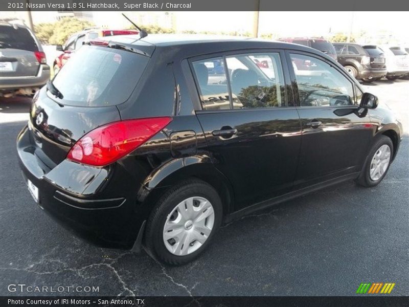 Super Black / Charcoal 2012 Nissan Versa 1.8 SL Hatchback