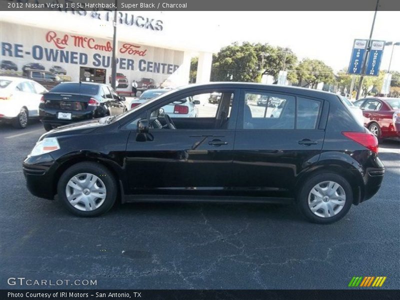 Super Black / Charcoal 2012 Nissan Versa 1.8 SL Hatchback