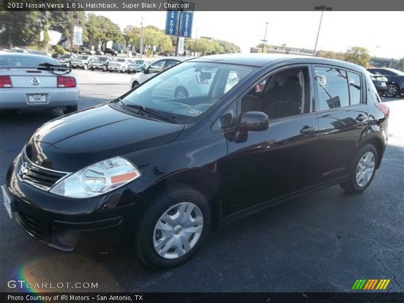 Super Black / Charcoal 2012 Nissan Versa 1.8 SL Hatchback