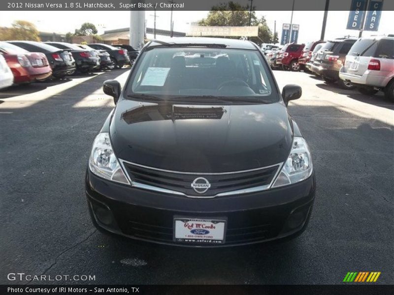 Super Black / Charcoal 2012 Nissan Versa 1.8 SL Hatchback