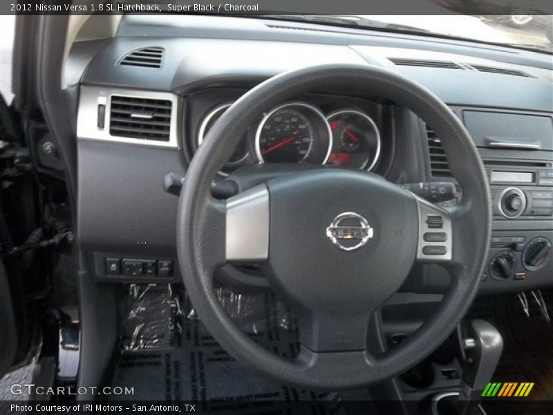 Super Black / Charcoal 2012 Nissan Versa 1.8 SL Hatchback