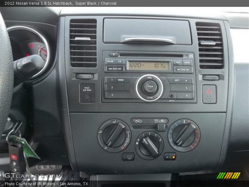 Super Black / Charcoal 2012 Nissan Versa 1.8 SL Hatchback