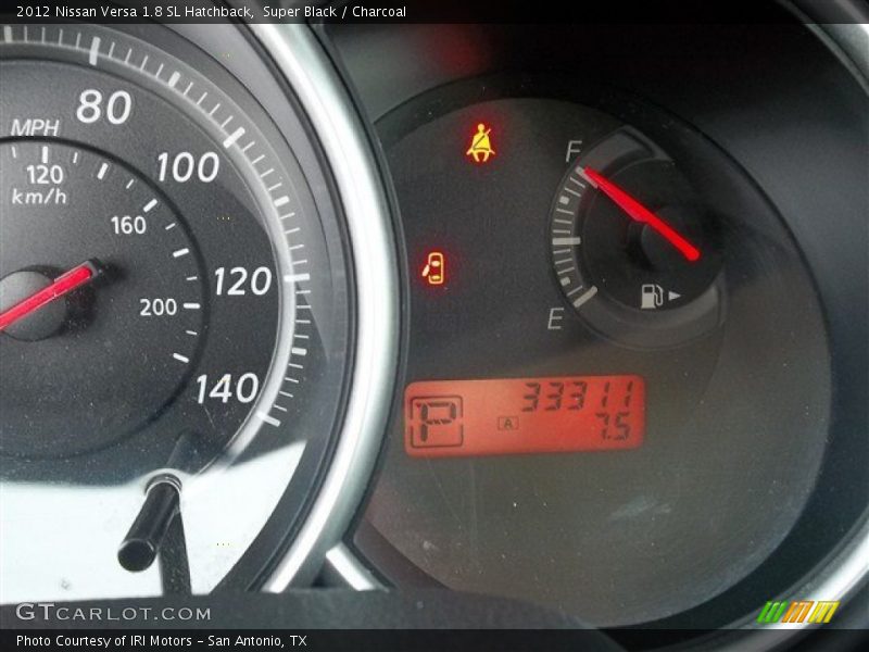 Super Black / Charcoal 2012 Nissan Versa 1.8 SL Hatchback