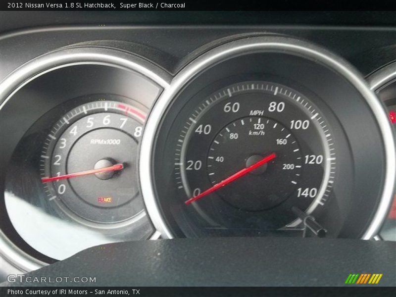 Super Black / Charcoal 2012 Nissan Versa 1.8 SL Hatchback