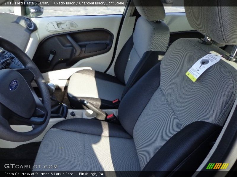 Tuxedo Black / Charcoal Black/Light Stone 2013 Ford Fiesta S Sedan