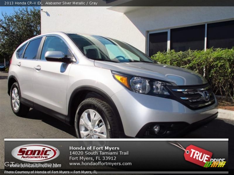 Alabaster Silver Metallic / Gray 2013 Honda CR-V EX