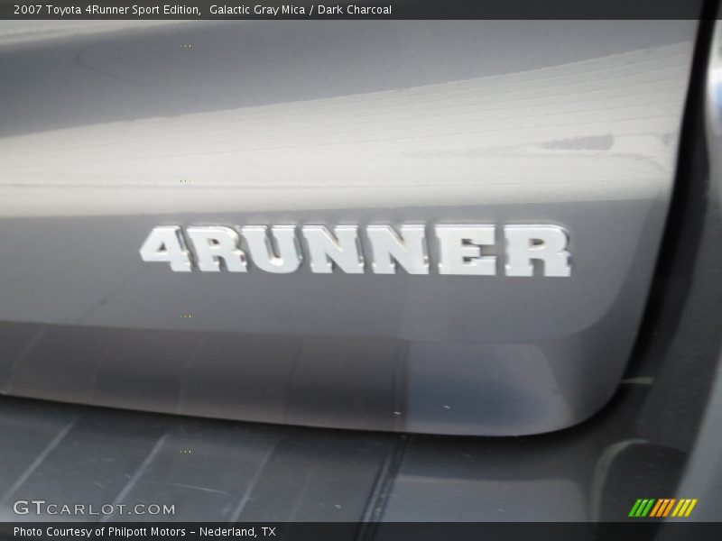 Galactic Gray Mica / Dark Charcoal 2007 Toyota 4Runner Sport Edition