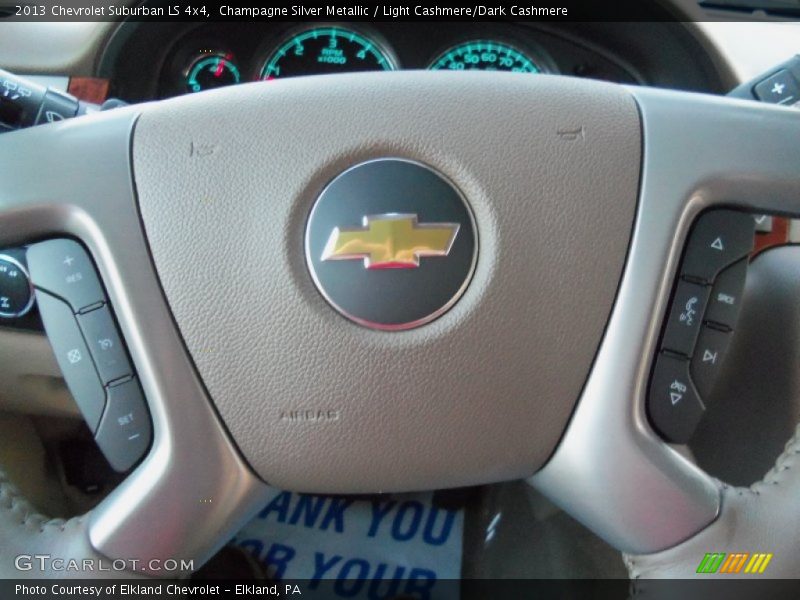 Champagne Silver Metallic / Light Cashmere/Dark Cashmere 2013 Chevrolet Suburban LS 4x4