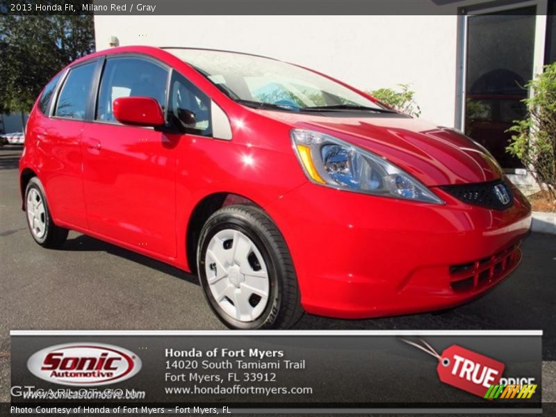 Milano Red / Gray 2013 Honda Fit