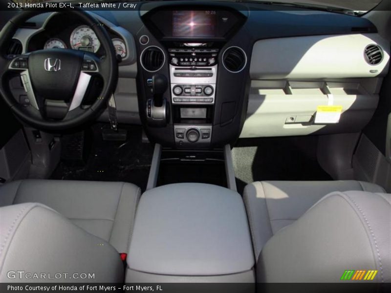 Taffeta White / Gray 2013 Honda Pilot EX-L