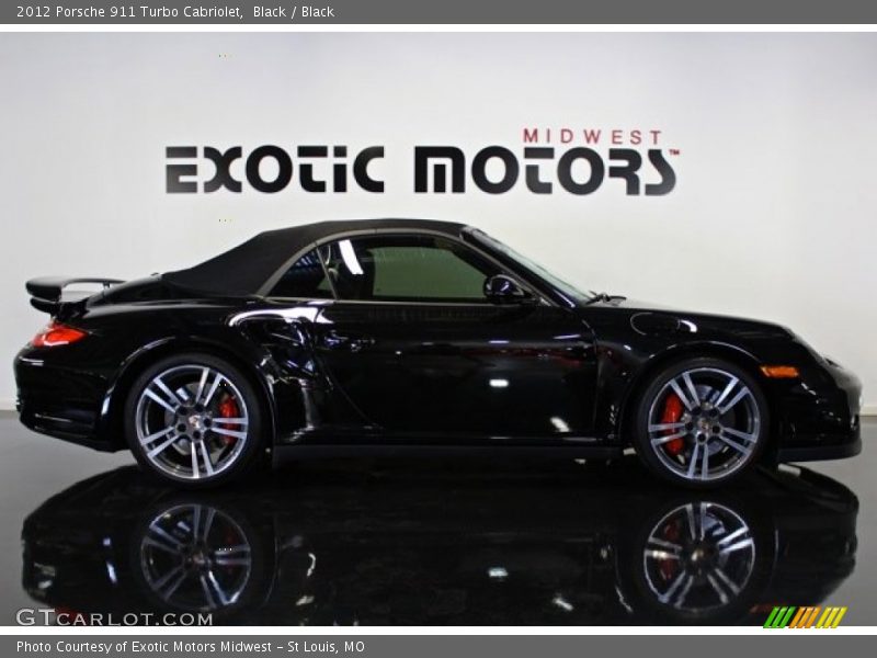 Black / Black 2012 Porsche 911 Turbo Cabriolet