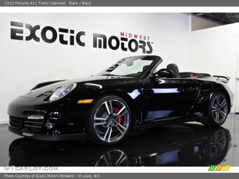 Black / Black 2012 Porsche 911 Turbo Cabriolet